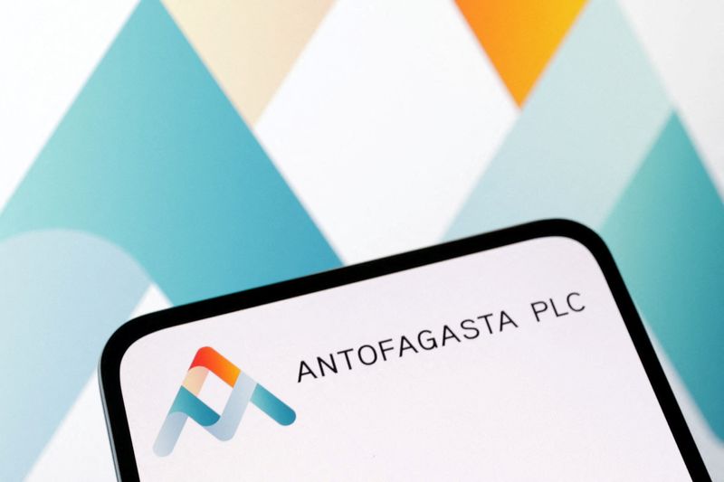 Antofagasta Plc logo is seen displayed in this illustration taken April 10, 2023. REUTERS/Dado Ruvic/Illustration
