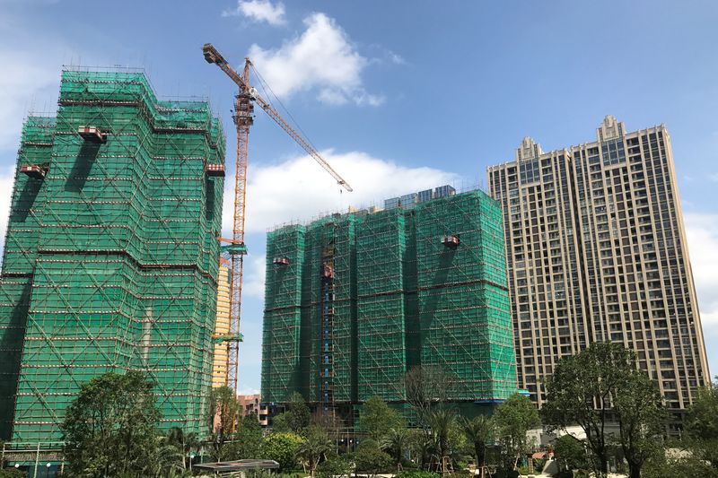 Properties under construction and for presale are pictured in Daya Bay district in Huizhou in China's Guangdong province, August 11, 2017. Picture taken August 11, 2017.  REUTERS/Clare Jim