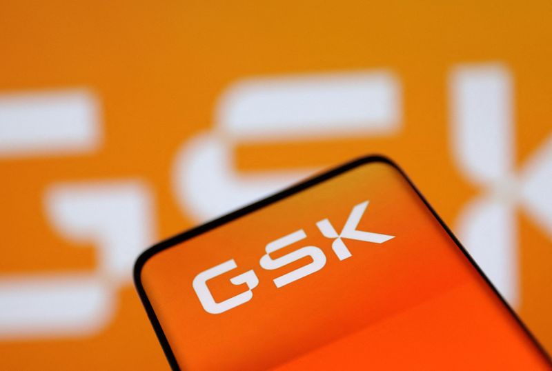 FILE PHOTO: GSK (GlaxoSmithKline) logo is seen in this illustration, August 10, 2022. REUTERS/Dado Ruvic/File Photo