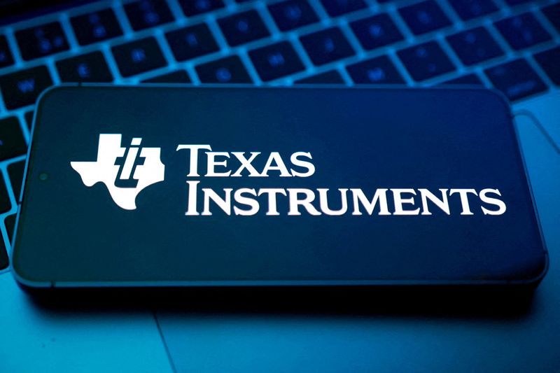 FILE PHOTO: A Texas Instruments logo appears in this illustration taken August 25, 2025. REUTERS/Dado Ruvic/Illustration/File Photo
