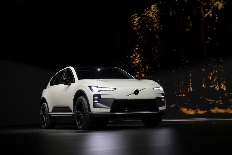 Volvo Cars new electric SUV, the EX60 cross country, is shown at a launch event in Stockholm, Sweden, 21 January, 2026. REUTERS/Marie Mannes