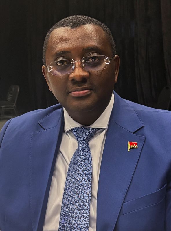 Angola's Paulo Tanganha, National Director of Mineral Resources attends a Reuters interview on the sidelines of the Investing in African mining indaba conference in Cape Town, South Africa, February 8, 2026. Picture taken with a mobile phone. REUTERS/Wendell Roelf