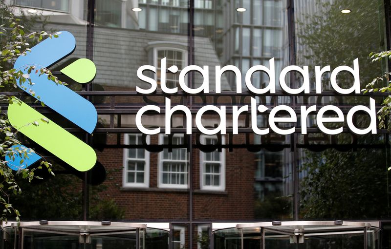 The Standard Chartered bank logo is seen at their headquarters in London, Britain, July 26, 2022. REUTERS/Peter Nicholls