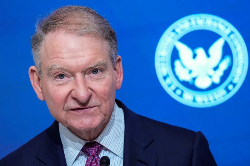 Paul Atkins, Chairman of the U.S. Securities and Exchange Commission (SEC), delivers remarks at the New York Stock Exchange (NYSE) in New York City, U.S., December 2, 2025.   REUTERS/Eduardo Munoz