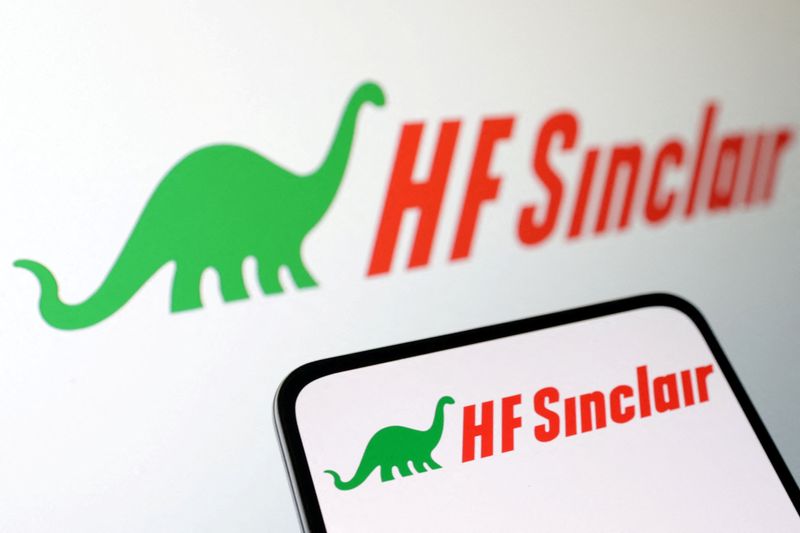 HF Sinclair Corp logo is seen displayed in this illustration taken, April 10, 2023. REUTERS/Dado Ruvic/Illustration