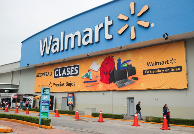 The logo of Walmart is pictured outside a store in Mexico City, Mexico July 27, 2023. REUTERS/Henry Romero