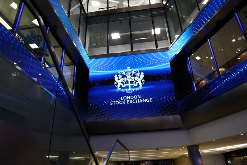 A screen is displayed at the London Stock Exchange in London, Britain January 19, 2026. REUTERS/Jack Taylor