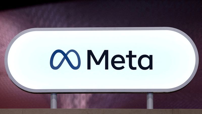 The logo of Meta is seen at Porte de Versailles exhibition center in Paris, France, June 11, 2025. REUTERS/Gonzalo Fuentes