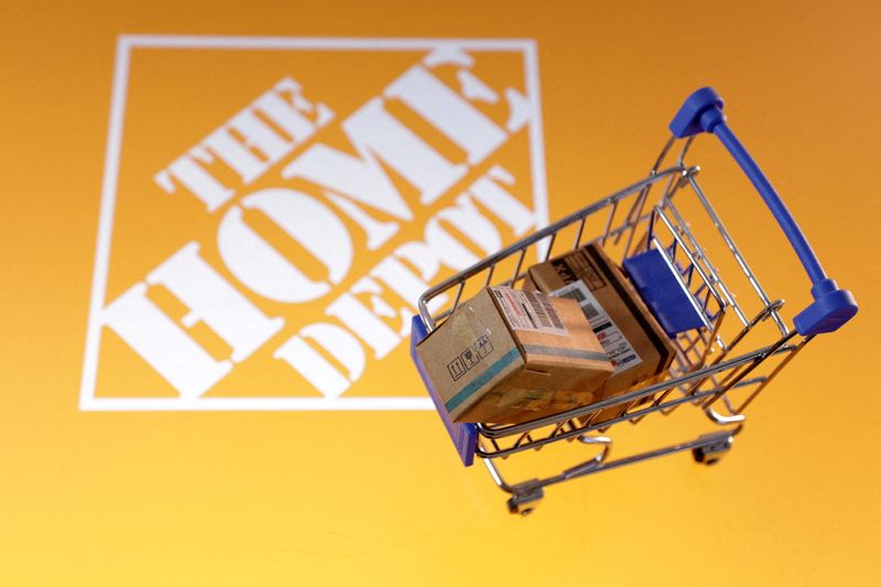 FILE PHOTO: The Home Depot logo is seen in this illustration taken, February 11, 2025. REUTERS/Dado Ruvic/Illustration/File Photo