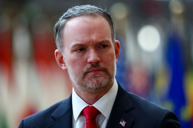 U.S. Trade Representative Jamieson Greer on the day he attends a working lunch with EU ministers responsible for trade, in Brussels, Belgium, November 24, 2025. REUTERS/Piroschka van de Wouw