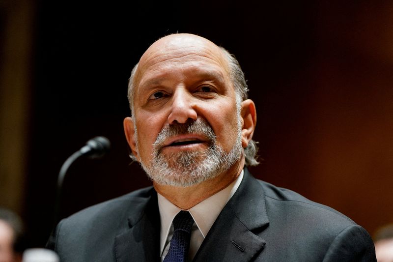U.S. Commerce Secretary Howard Lutnick sits to testify before the Senate Appropriations Subcommittee on Commerce, Justice, Science, and Related Agencies, on Capitol Hill in Washington, D.C., U.S., February 10, 2026. REUTERS/Elizabeth Frantz