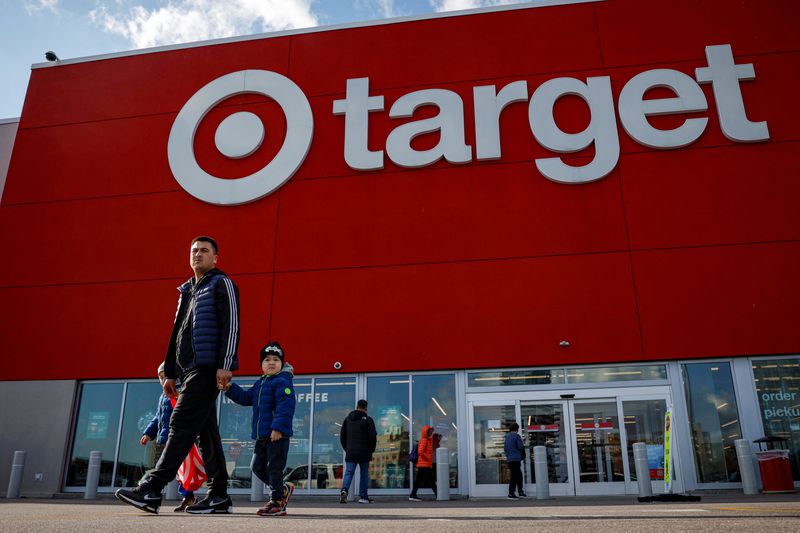 People exit a Target store on Black Friday in Brooklyn, New York, U.S., November 29, 2024. REUTERS/Brendan McDermid
