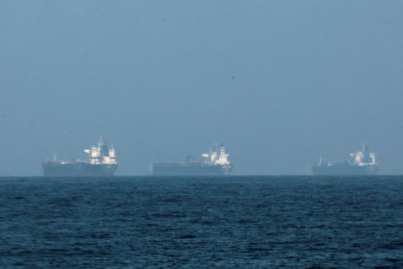 FILE PHOTO: Tankers are seen off the coast of the Fujairah, as Iran vows to close the Strait of Hormuz, amid the U.S.-Israel conflict with Iran, in Fujairah, United Arab Emirates, March 3, 2026. REUTERS/Amr Alfiky/File Photo