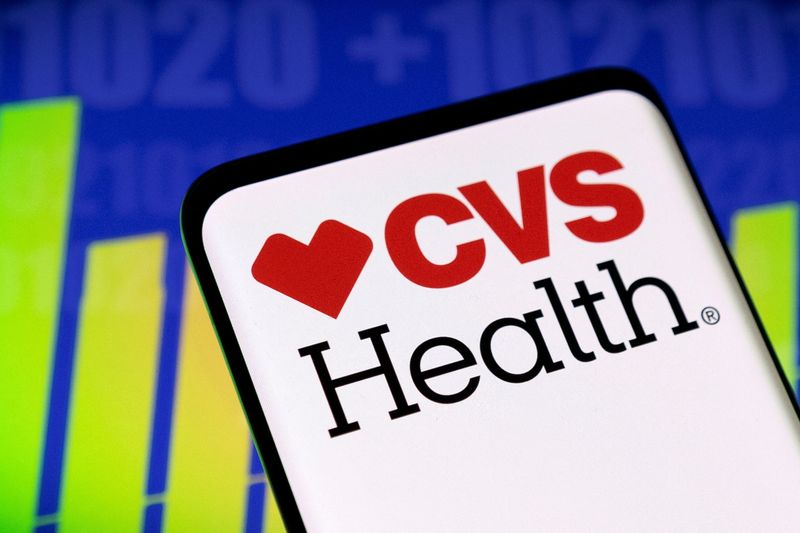 FILE PHOTO: CVS Health logo and stock graph are seen displayed in this illustration created on May 3, 2022. REUTERS/Dado Ruvic/Illustration/File Photo