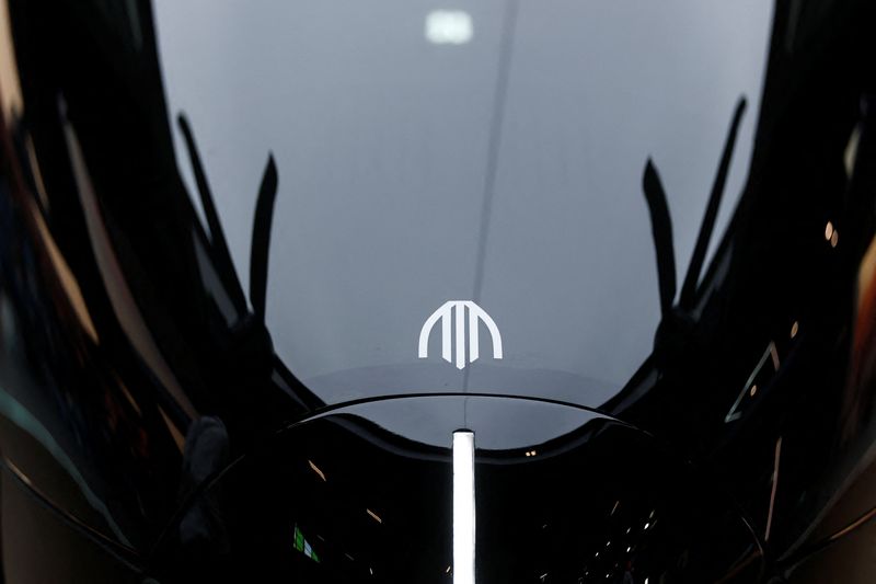 A logo on Archer Aviation eVTOL electric air taxi at the 55th International Paris Airshow at Le Bourget Airport near Paris, France, June 18, 2025. REUTERS/Benoit Tessier