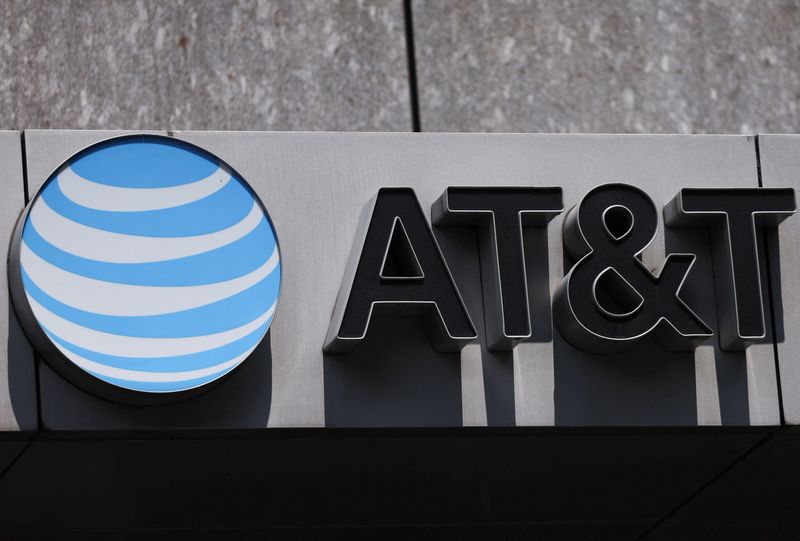 The AT&T is displayed on the facade of one of its branches in Mexico City, Mexico September 10, 2025. REUTERS/Henry Romero