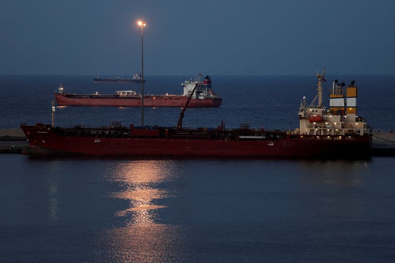 FILE PHOTO: Luojiashan tanker sits anchored in Muscat, as Iran vows to close the Strait of Hormuz, amid the U.S.-Israeli conflict with Iran, in Muscat, Oman, March 7, 2026. REUTERS/Benoit Tessier/File Photo