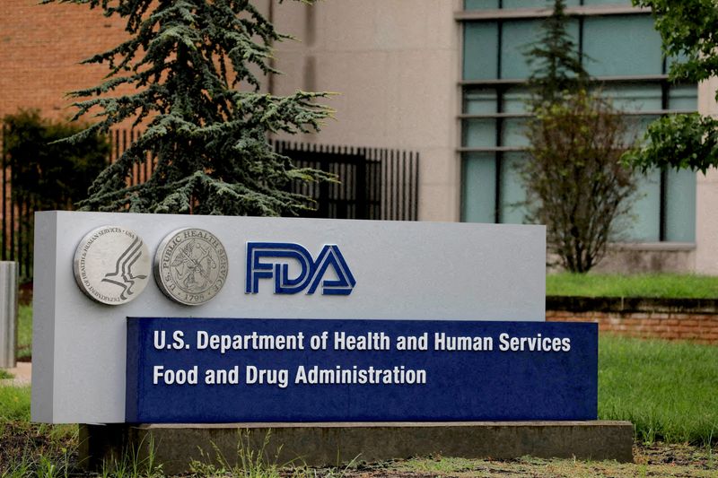 FILE PHOTO: Signage is seen outside of the Food and Drug Administration headquarters in White Oak, Maryland, U.S., August 29, 2020. REUTERS/Andrew Kelly/File Photo