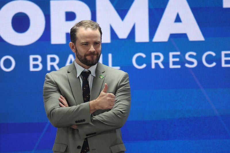 Brazil's Executive Secretary of the Ministry of Finance Dario Durigan gestures during a ceremony to launch a digital platform for tax reform in Brasilia, Brazil January 13, 2026. REUTERS/Adriano Machado