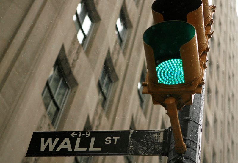 A sign is pictured on Wall St. near the New York Stock Exchange in New York November 25, 2008. REUTERS/Lucas Jackson