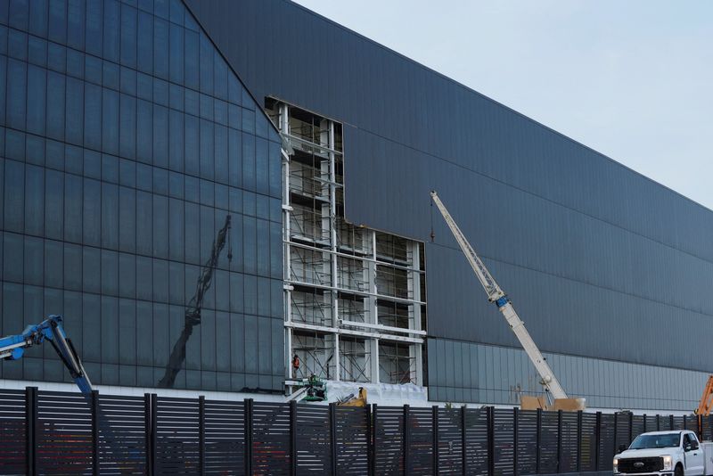 SpaceX's construction near the rocket factory, as the company prepares to file for an initial public offering (IPO), in Starbase, Texas, U.S. March 31, 2026.  REUTERS/Gabriel V. Cardenas