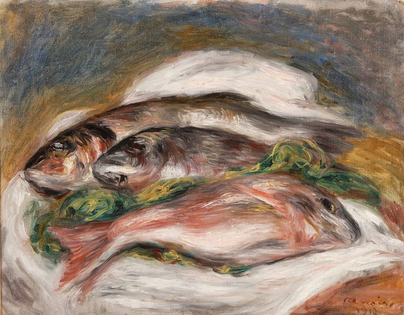 A handout picture of the painting "Fish" by Pierre-Auguste Renoir, one of three artworks stolen from the Magnani Rocca Foundation on the night of March 22/23 in Parma, Italy in this image obtained by Reuters on March 30, 2026. Magnani Rocca Foundation/Handout via REUTERS