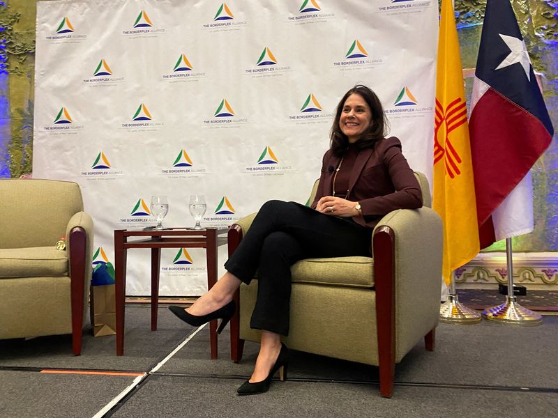 FILE PHOTO: Federal Reserve Bank of Dallas President Lorie Logan attends an event with the Borderplex Alliance in El Paso, Texas, U.S., May 30 2024. REUTERS/Ann Saphir/File Photo