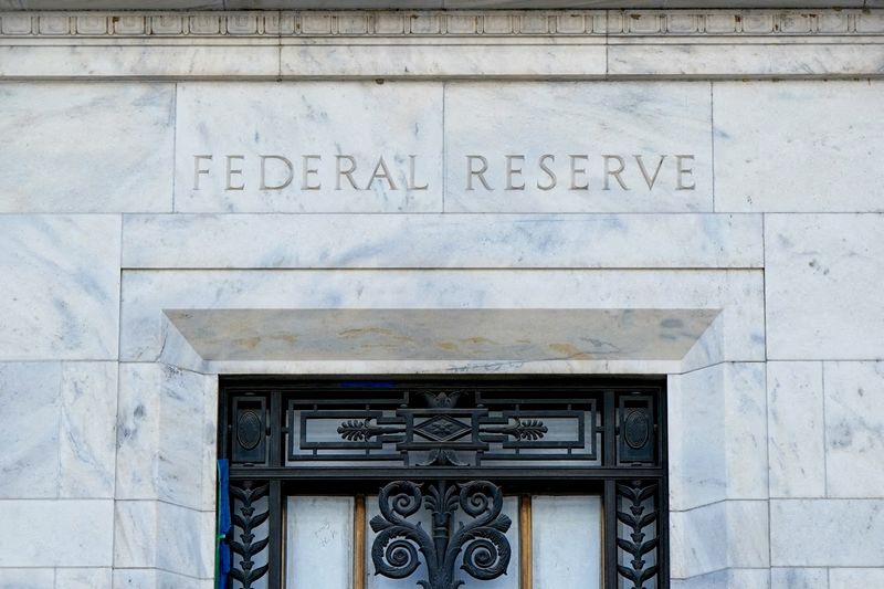 FILE PHOTO: Renovations continue at the Federal Reserve Board building in Washington, D.C., U.S., November 14, 2025. REUTERS/Elizabeth Frantz/File Photo