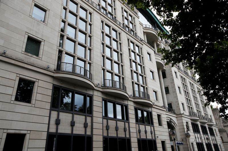 FILE PHOTO: The headquarters of British American Tobacco is seen in London, Britain, July 26, 2022.  REUTERS/Peter Nicholls/File Photo