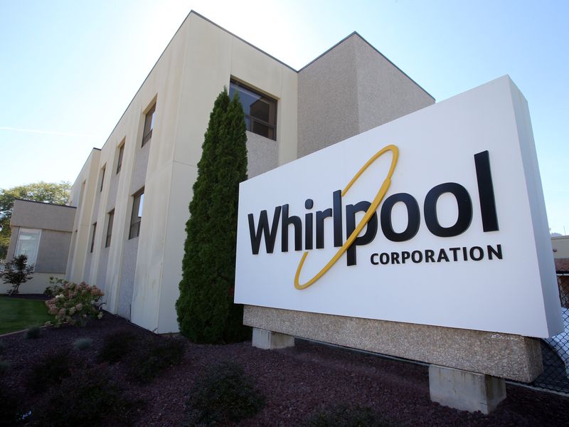 The administrative entrance at the Whirlpool plant in Clyde, Ohio, U.S. October 3, 2017. Picture taken October 3, 2017.  REUTERS/Aaron Josefczyk