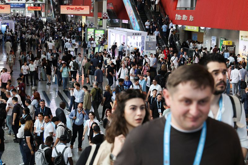 People visit the China Import and Export Fair, commonly known as the Canton Fair, in Guangzhou, Guangdong province, China, April 15, 2026. REUTERS/Go Nakamura
