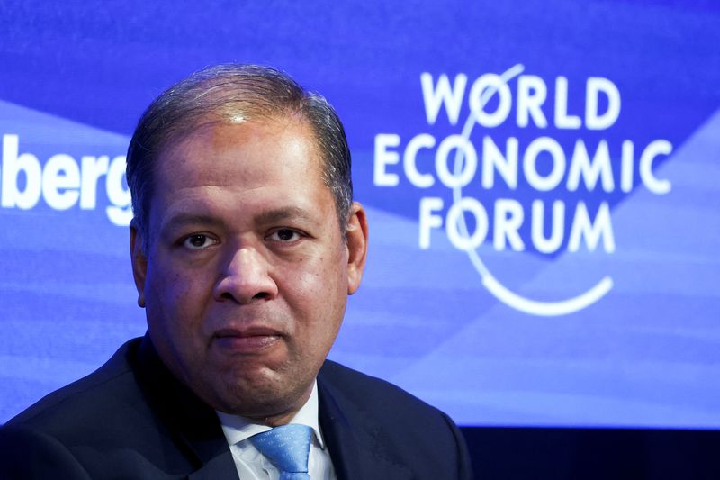 C. S. Venkatakrishnan, CEO of Barclays attends the 55th annual World Economic Forum (WEF) meeting in Davos, Switzerland, January 21, 2025. REUTERS/Yves Herman