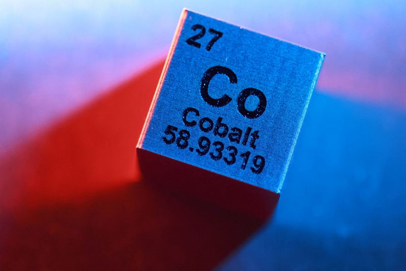 FILE PHOTO: A block with the symbol, atomic number and mass number of Cobalt (Co) element in this illustration taken February 6, 2026. REUTERS/Dado Ruvic/Illustration/File Photo