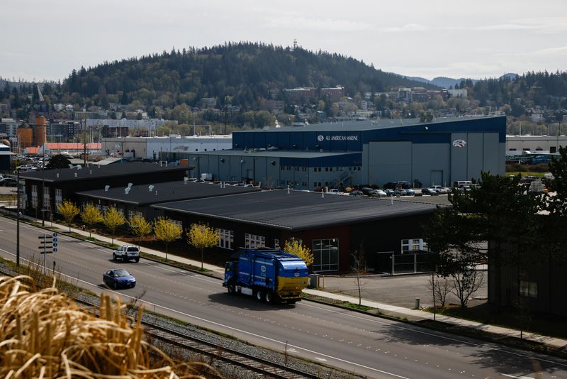 FILE PHOTO: General view of All American Marine shipyard in Bellingham, Washington, U.S., April 7, 2022. REUTERS/Matt Mills McKnight/File Photo