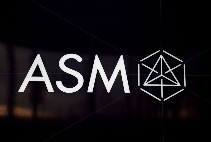 The logo of Dutch multinational supplier of production equipment for the semiconductor industry,  ASM, is displayed at its headquarters in Almere, Netherlands, January 23, 2026. REUTERS/Piroschka van de Wouw