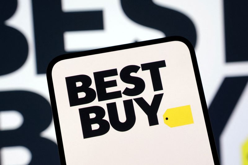 Best Buy logo is seen in this illustration taken, February 11, 2025. REUTERS/Dado Ruvic/Illustration/File Photo