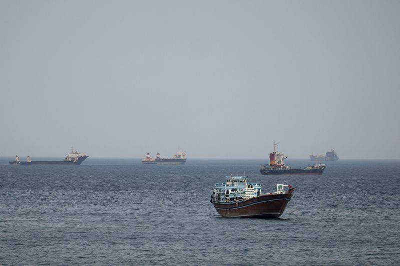 Ships and boats in the Strait of Hormuz, Musandam, Oman, April 22, 2026. REUTERS/Stringer