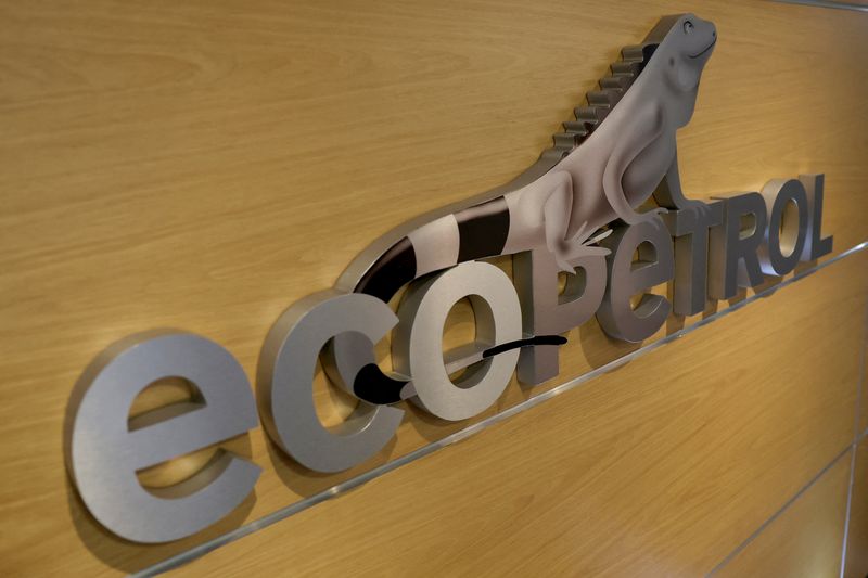 The logo of Ecopetrol at its headquarters in Bogota, Colombia, November 13, 2025. REUTERS/Luisa Gonzalez