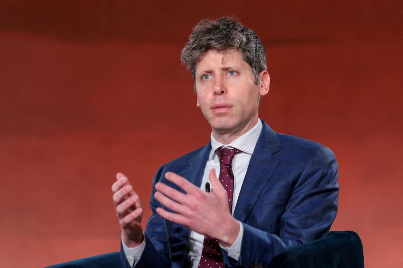 FILE PHOTO: CEO of OpenAI Sam Altman speaks during the 2026 Infrastructure Summit of government officials, corporate executives, and labor leaders, in Washington, D.C., U.S., March 11, 2026. REUTERS/Kylie Cooper/File Photo