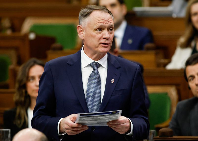 Canada's Defence Minister David McGuinty speaks during Question Period in the House of Commons on Parliament Hill in Ottawa, Ontario, Canada, March 25, 2026.  REUTERS/Patrick Doyle