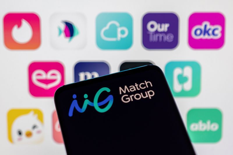 Match Group logo and their app brands are seen in this illustration taken, May 1, 2022. REUTERS/Dado Ruvic/Illustration