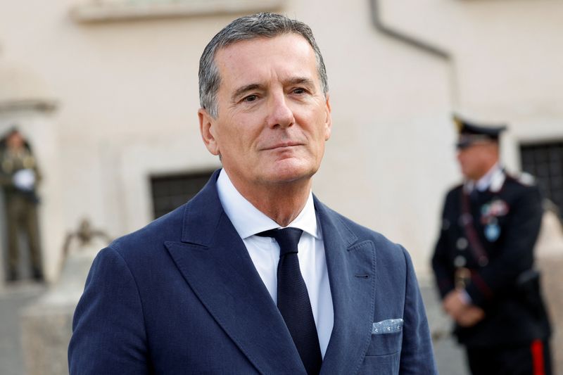 Luxottica's Chairman and CEO Francesco Milleri looks on as he arrives at the Quirinale Presidential Palace to be appointed as 'Knight of Labour' by Italian President Sergio Mattarella, in Rome, Italy, October 24, 2025. REUTERS/Remo Casilli