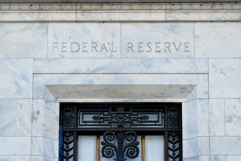 FILE PHOTO: Renovations continue at the Federal Reserve Board building in Washington, D.C., U.S., November 14, 2025. REUTERS/Elizabeth Frantz/File Photo