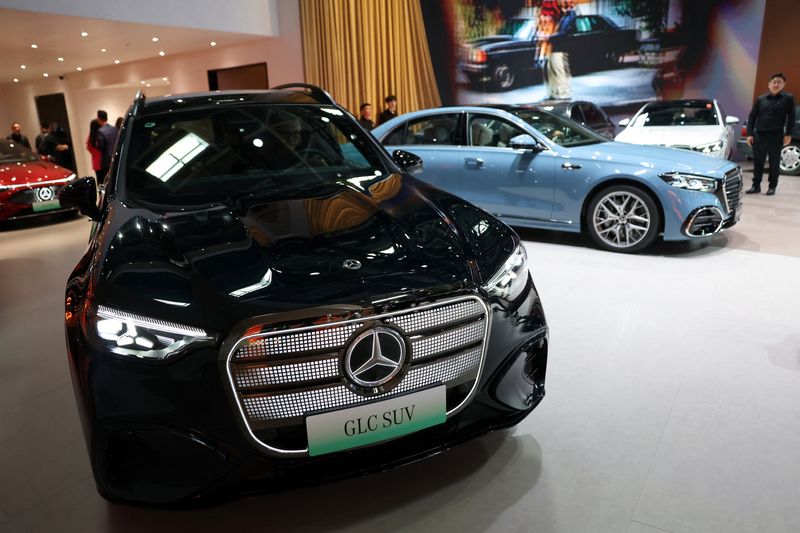 A Mercedes-Benz GLC SUV on display at the Beijing International Automotive Exhibition (Auto China), in Beijing, China April 24, 2026. REUTERS/Maxim Shemetov
