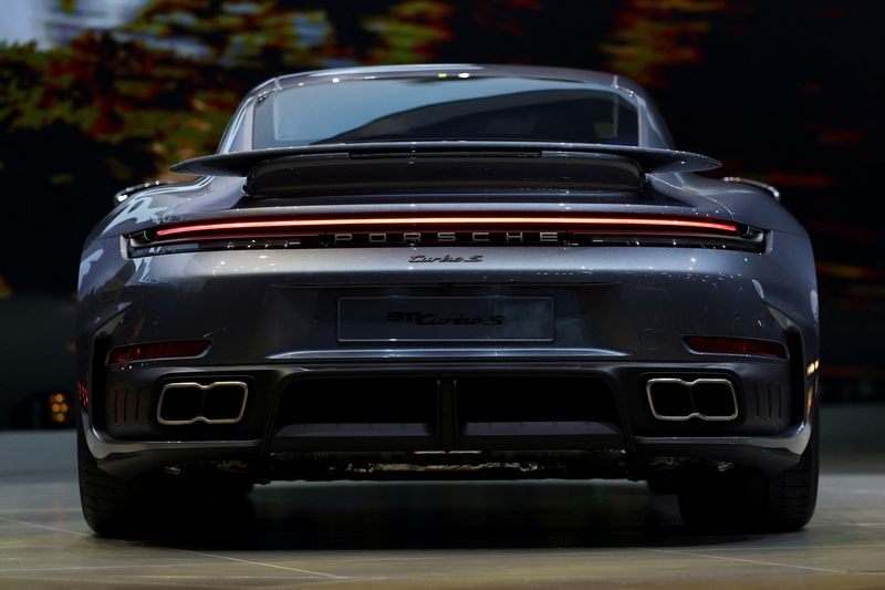 Porsche 911 Turbo S is presented during a media preview ahead of the IAA Munich auto show, in Munich, Germany, September 7, 2025. REUTERS/Kai Pfaffenbach
