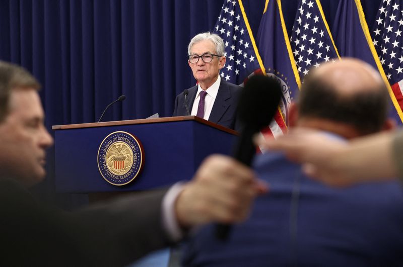 U.S. Federal Reserve Chair Jerome Powell attends a press conference following a two-day meeting of the Federal Open Market Committee (FOMC), at the U.S. Federal Reserve in Washington, D.C., U.S., April 29, 2026. REUTERS/Kevin Lamarque