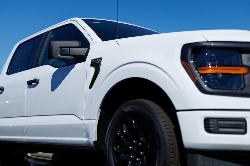 A Ford F-150 pickup truck for sale in Encinitas, California, U.S. October 20, 2025. REUTERS/Mike Blake