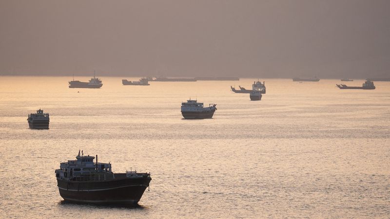 Ships and boats in the Strait of Hormuz, Musandam, Oman, May 1, 2026. REUTERS/Stringer