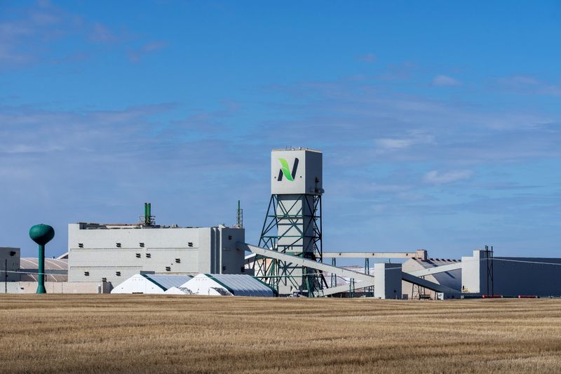 The Nutrien Cory Potash mine that is a conventional mine that produces potash products used by agriculture producers near Saskatoon, Saskatchewan, Canada April 20, 2025.  REUTERS/Todd Korol
