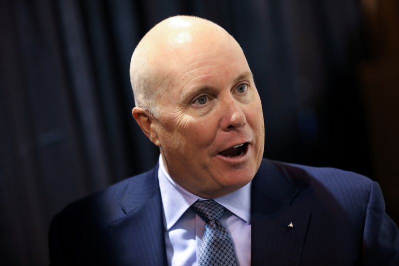 Benjamin Moore & Co. Chief Executive Officer Dan Calkins at the annual Berkshire shareholder shopping day in Omaha, Nebraska, U.S., May 3, 2019. REUTERS/Scott Morgan
